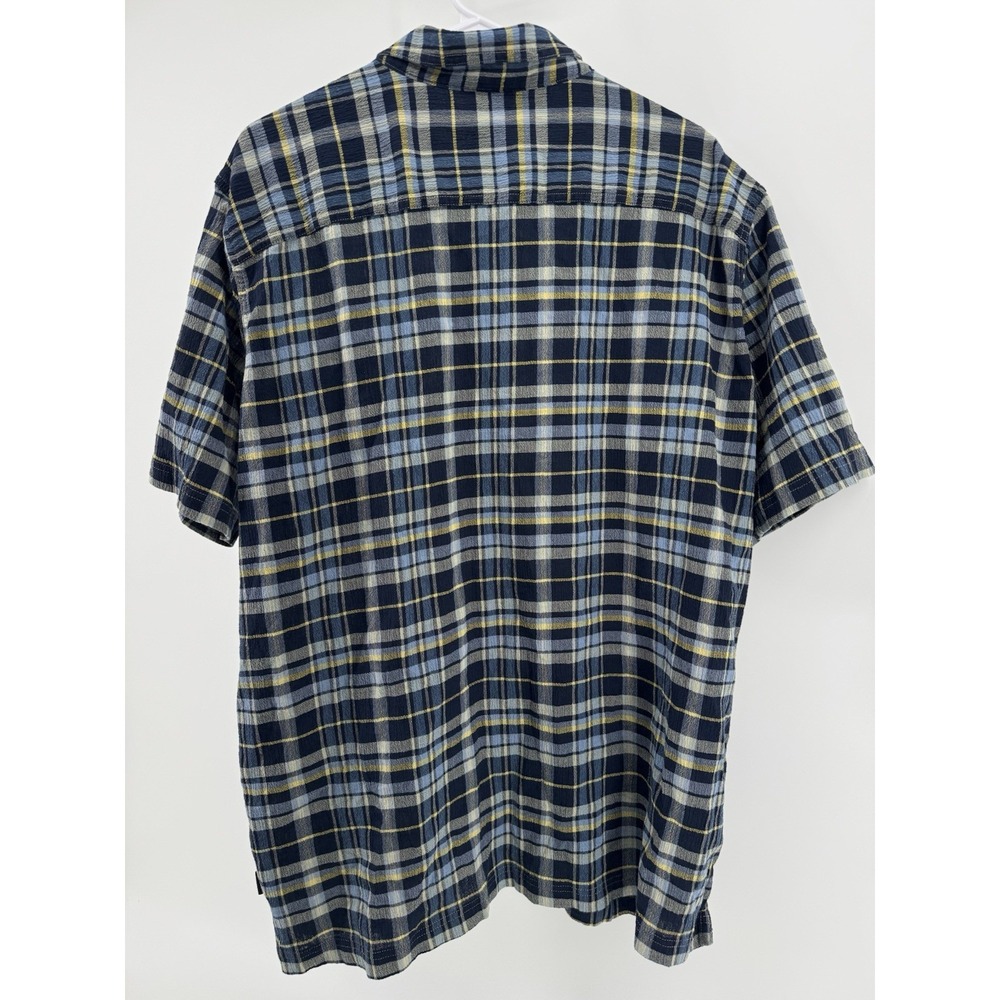 Patagonia A/C Shirt Mens XL Blue Plaid Textured Organic Cotton Button Up Casual - Picture 4 of 8